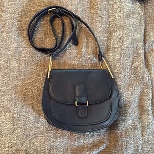 Forever 21 Cross Body Black Faux Lather Bag